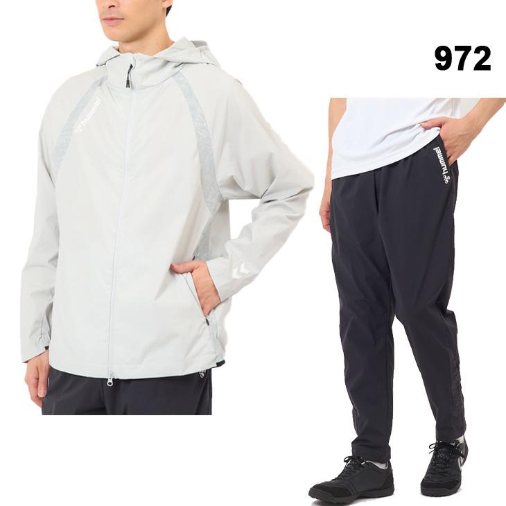 ヒュンメル トレーニングウェア メンズ 上下 hummel ウーブン 長袖ジャケット ロングパンツ セットアップ スポーツウエア 男性 上下組 /HAW2182-HAW2182Pの画像