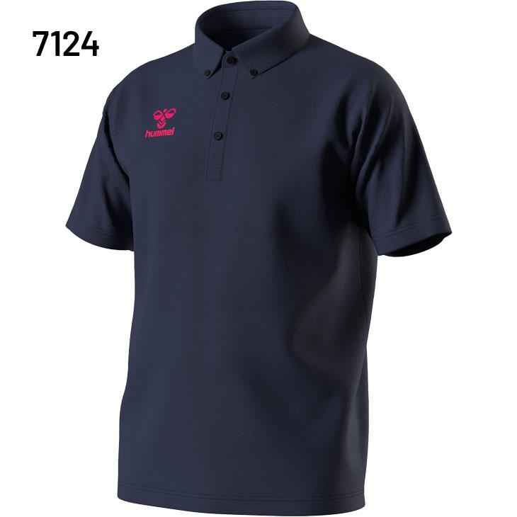 hummel ヒュンメル 半袖 ポロシャツ メンズ 吸汗速乾 サッカー