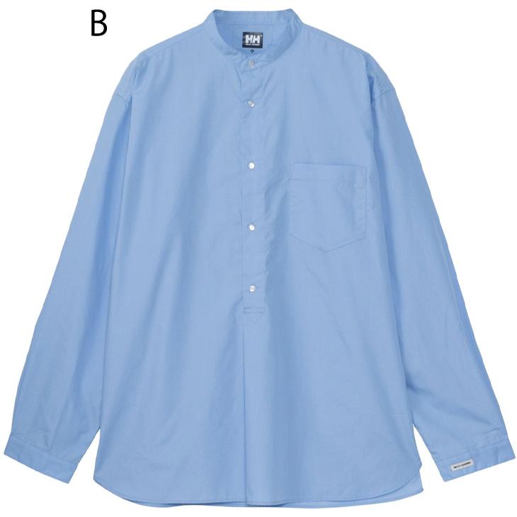 ヘリーハンセン 長袖シャツ メンズ HELLYHANSEN HHワークシャツ スタンドカラー プルオーバー 無地 アウトドア ウェア ウエア 男性用 シャツ メンズウェア ブランド アパレル/HH42401 HELLY HANSEN（ヘリーハンセン） 長袖シャツ メンズ HELLYHANSEN HH