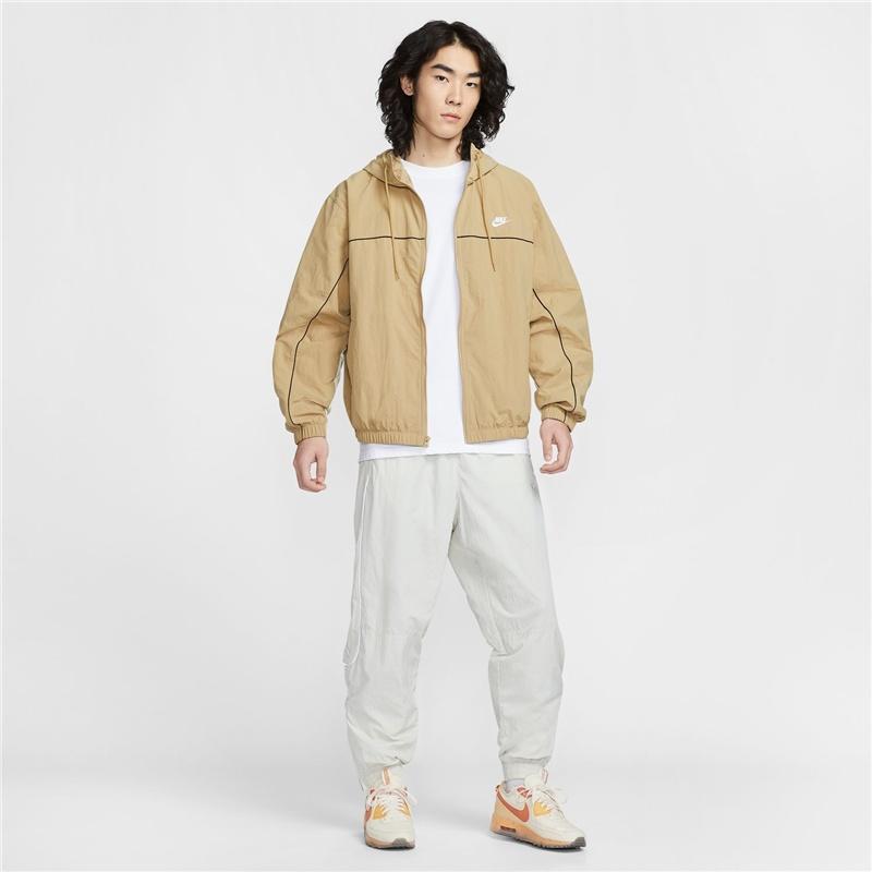 Nike フード付きジャケット Mサイズ ベージュ/ホワイト NIKE（ナイキ） ウィンドブレーカー メンズ クラブ フーデッド