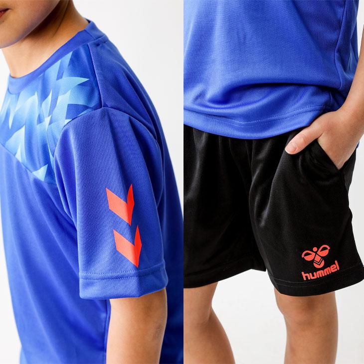 hummel（ヒュンメル） キッズ 半袖Tシャツ ハーフパンツ 上下 ジュニア