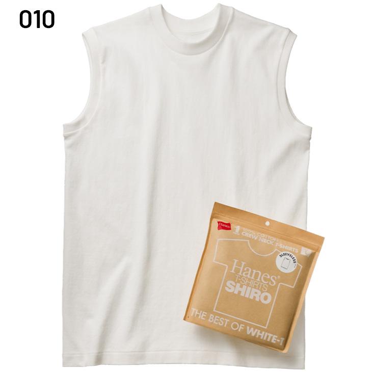 Hanes（ヘインズ） ノースリーブシャツ メンズ Hanes SHIRO スリーブ