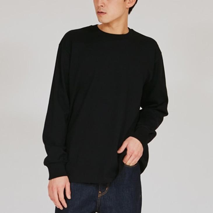 Wurts ロングスリーブTシャツ ブラック Wurts ロングスリーブTシャツ ブラック スリーブオーバーサイズ