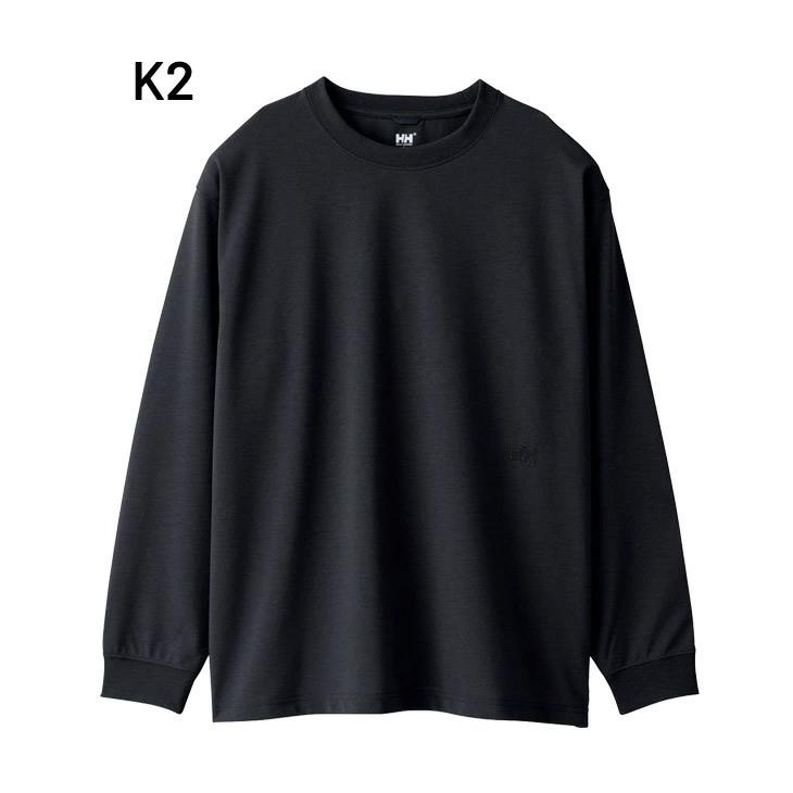 【新品未使用】ヘリーハンセン ユニセックス Mサイズ ブラック HELLY HANSEN（ヘリーハンセン） 長袖 Tシャツ メンズ ワンポイント