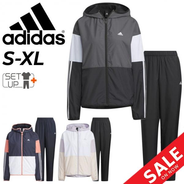 adidas（アディダス） ウィンドブレーカー レディース 上下 ルーズ