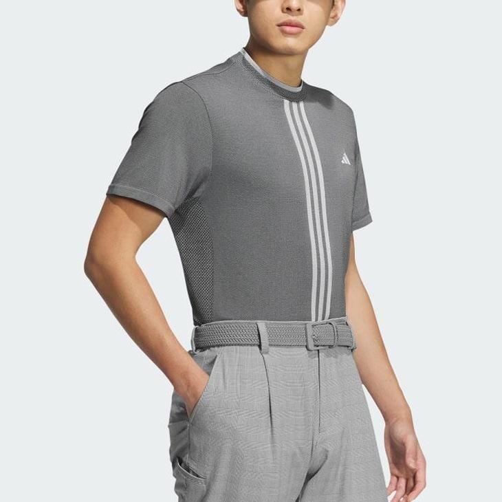 adidas PRIMEKNIT グレー ゴルフシャツ adidas（アディダス） ゴルフウェア メンズ 半袖シャツ adidas GOLF