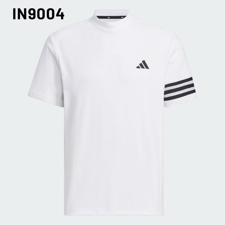 アディダス 半袖シャツ メンズ ゴルフウェア adidas GOLF 3ストライプス メッシュベントモック 男性 紳士用 モックネック ゴルフシャツ メンズウェア 服 /IKK67｜apworld｜02