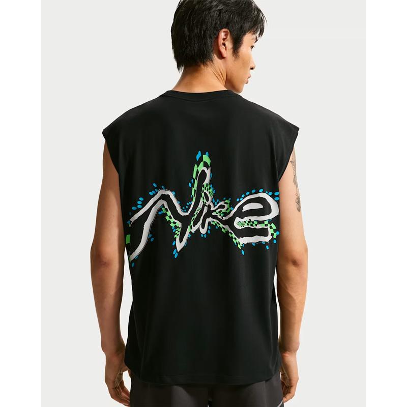 NIKE Dri-FIT ノースリーブシャツ ブルー XL Y2K 刺繍ロゴ NIKE（ナイキ） ノースリーブシャツ メンズ NIKE Dri-FIT スリーブレス
