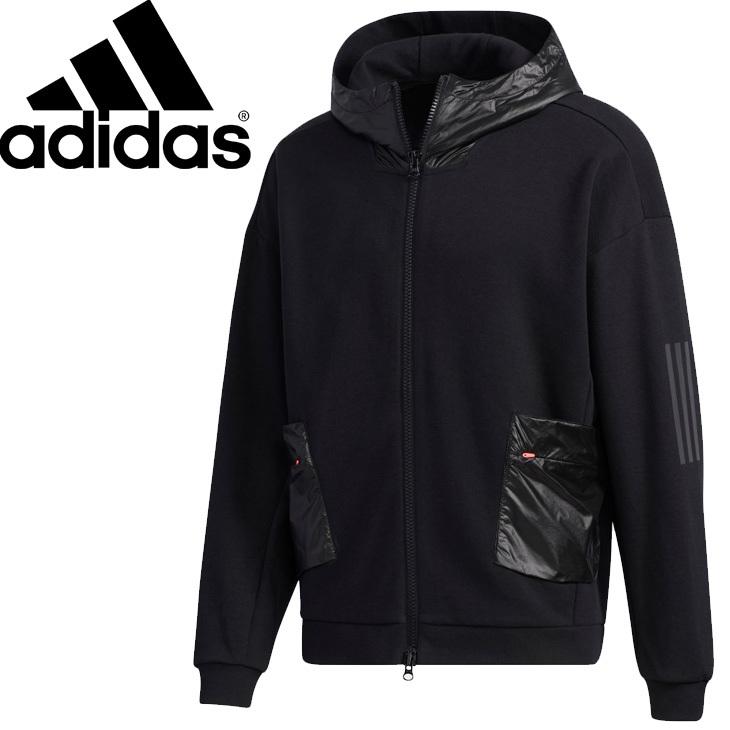 スウェット パーカー ジャケット アウター メンズ アディダス Adidas M Tech Fab Mix フルジップフーディ スポーツウェア トレーナー スエット 黒 Jij36 Gh4806 Apworld 通販 Paypayモール