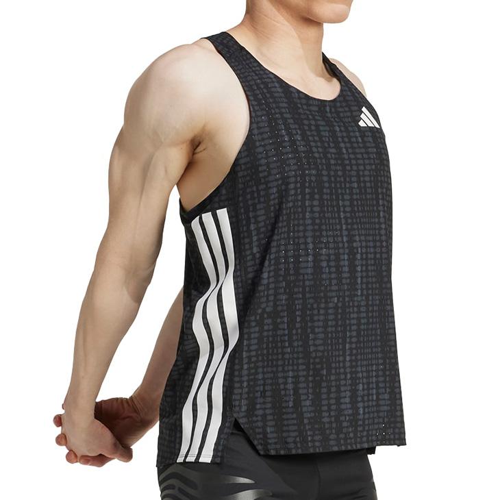 ADIZERO アディダス ノースリーブシャツ メンズ ランニングウエア