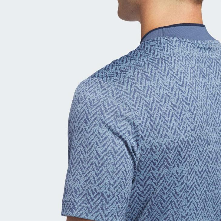 adidas アディダス ビッグロゴ 半袖 モックネック シャツ ゴルフ ウェア adidas アディダス ゴルフウェア シャツ 春 夏 ビッグ ロゴ 半袖