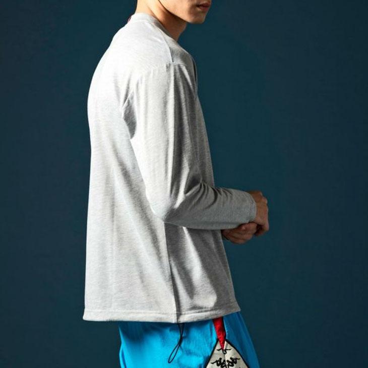 カッパ 長袖Tシャツ メンズ Kappa BRANDS ドローコードロングTシャツ 胸ポケット ロゴ ロンT カットソー スポーティ