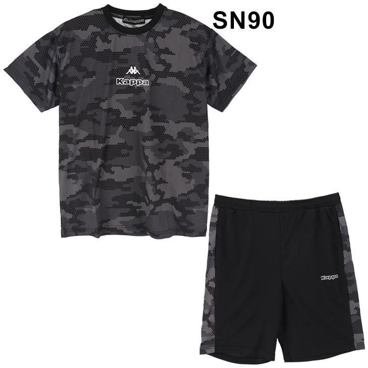 カッパ３点セットトレーニングウェア Kappa（カッパ） 半袖Tシャツ ハーフパンツ 上下 メンズ セットアップ