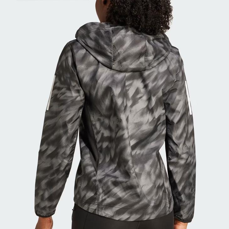 アディダス ランニングジャケット 長袖 レディース adidas オウン ザ ラン総柄プリントジャケット フーディ 女性 ランニングウエア アウター ジョギング フィットネス トレーニング 婦人 服 ブランド スポーツウェア アパレル/KRI50 adidas（アディダス） ランニングジャケット 長袖 レディース オウン