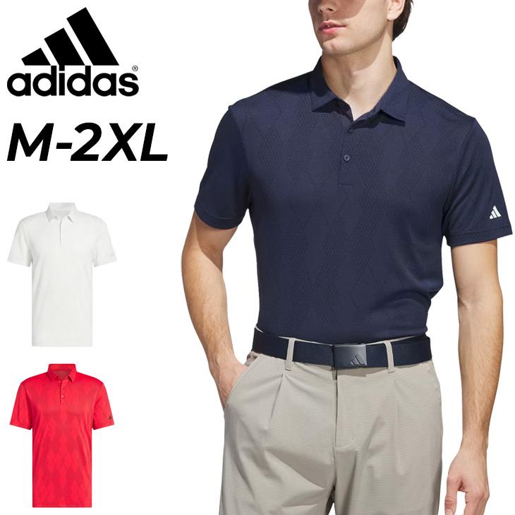 金*F様 adidas golf メンズポロシャツ 半袖 adidas ポロシャツ オリジナルスゴルフ モノグラム 半袖シャツ