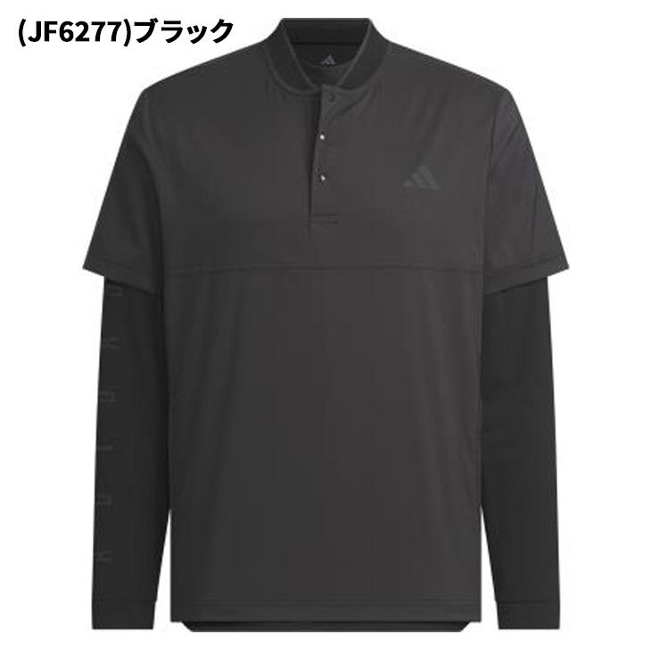 adidas ブラック 半袖　ポロシャツ　ゴルフ adidas アディダス ゴルフウェア メンズ GOLF 2 in 1 ポロシャツ