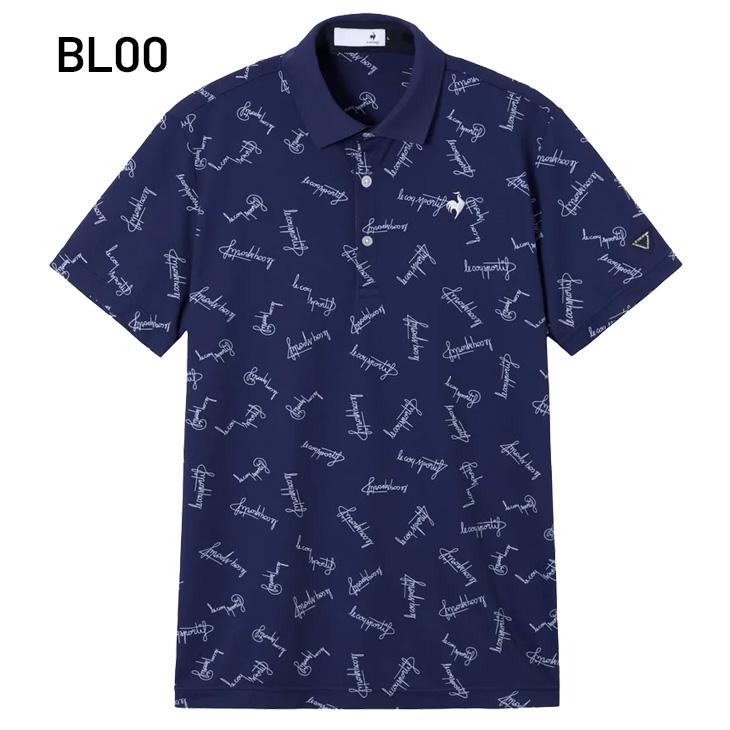 半袖ポロシャツ　23区ゴルフ 23区GOLF 23区ゴルフ 半袖ポロシャツ ネイビー×白 襟裏総柄 袖口ライン