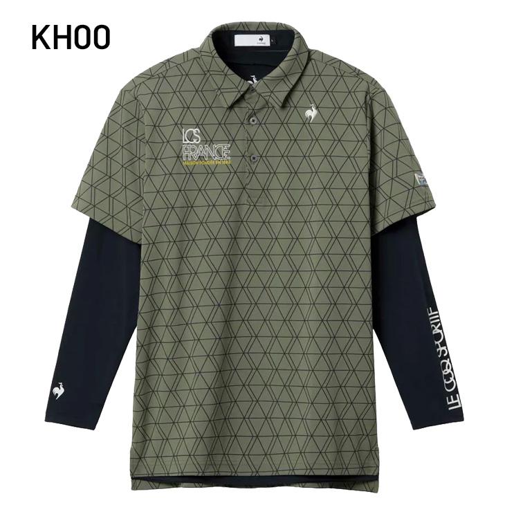 ゴルフウェア ポロシャツ 長袖インナー付 メンズ. LG5FTZ00M le coq sportif（ルコックスポルティフ） ルコック インナー付半袖