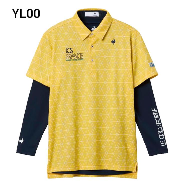 ゴルフウェア ポロシャツ 長袖インナー付 メンズ. LG5FTZ00M le coq sportif（ルコックスポルティフ） ルコック インナー付半袖