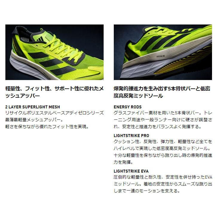 ランニングシューズ メンズ アディダス adidas アディゼロ ボストン 11 ワイド/幅広設計 厚底 靴 ジョギング マラソン 陸上 男性 ADIZERO BOSTON 11 WIDE /LTE16｜apworld｜11