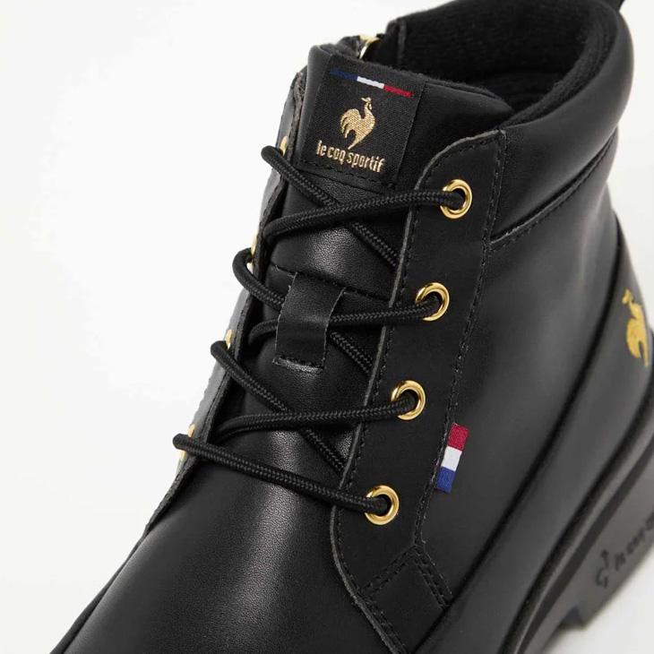 【極美品】le coq sportif ルコックスポルティフ ロングブーツ 黒 雪寒地帯向けのレディース防水設計スノーブーツ | ルコック
