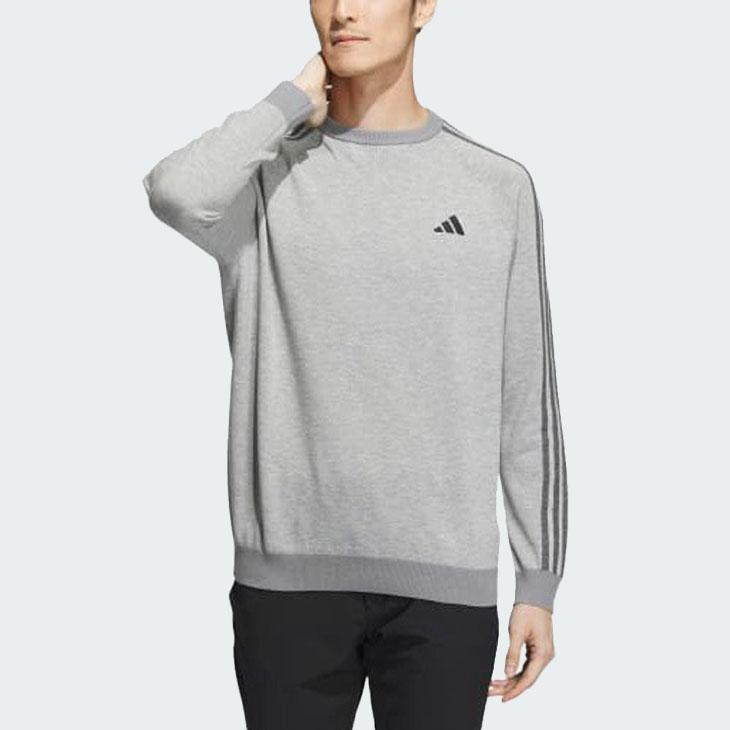 adidas - アディダス　長袖　スウェット　トレーナー　ニット　ゴルフウェア adidas アディダスゴルフ クルーネック エンボスプリント