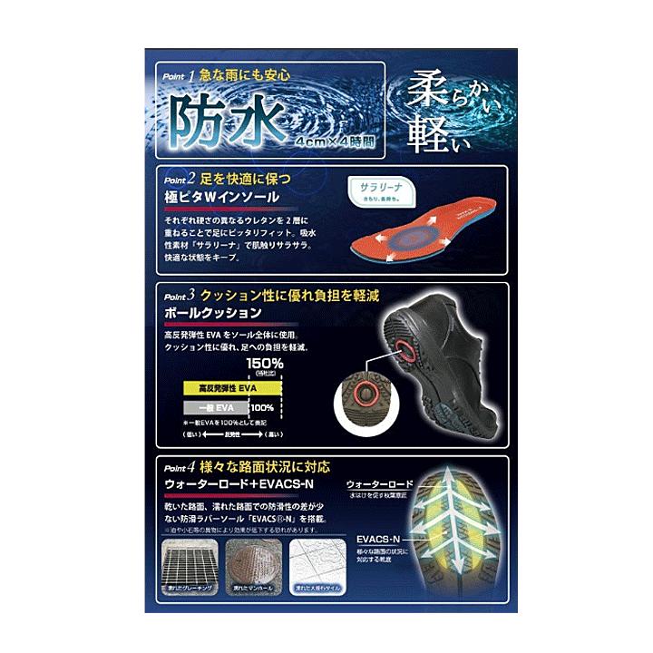 メンズシューズ ムーンスター MOONSTAR レインポーター/男性用 幅広 4E