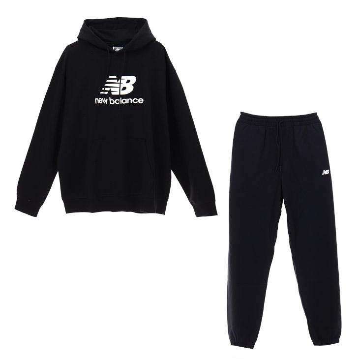 New Balance ニューバランス スウェット メンズ 上下 NewBalance スタックドロゴ プルオーバーパーカー ジョガーパンツ ...