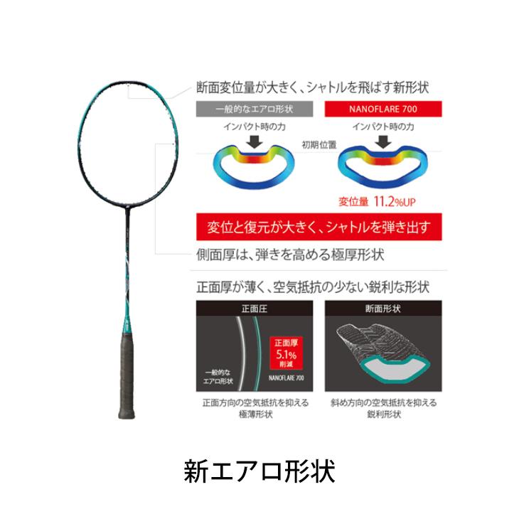 YONEX バドミントンラケット ヨネックス ナノフレア700 YONEX バドミントンラケット ヨネックス ナノフレア700