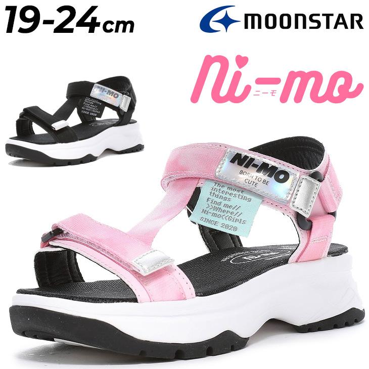 n*o様 ムーンスター　モアナ　ピンク　23.0センチ Ni-mo ムーンスター ニーモ ジュニア サンダル 女の子 19-24cm 2E 子供