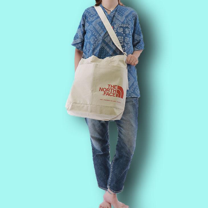 ノースフェイス ショルダーバッグ かばん ユニセックス THE NORTH FACE オーガニックコットンショルダー 中型 アウトドア カジュアル カバン 手提げ /NM82386 | THE NORTH FACE | 09