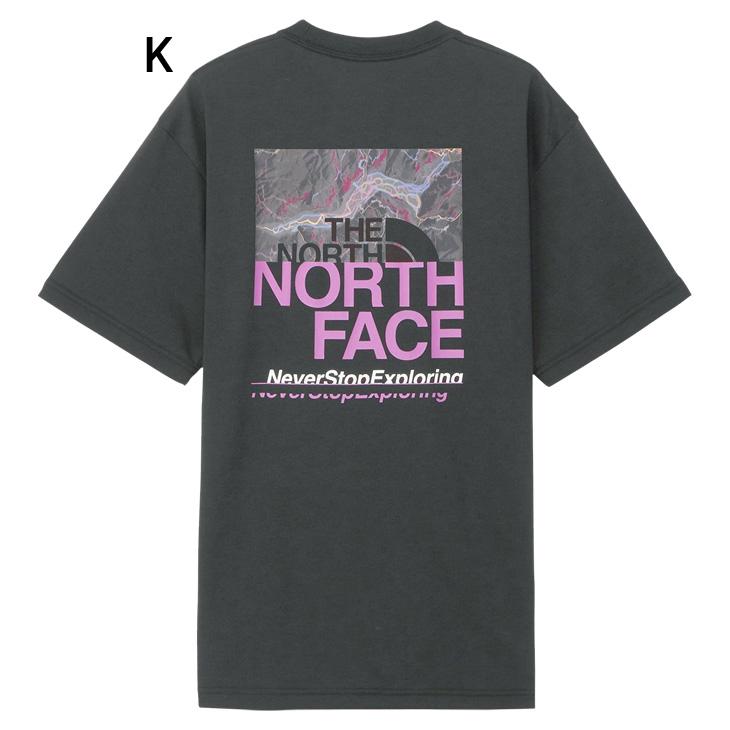 ノースフェイス 半袖 Tシャツ メンズ ユニセックス THE NORTH FACE ハーフスウィッチングロゴティー バックプリント 速乾 アウトドアウェア ウエア /NT32458｜apworld｜02