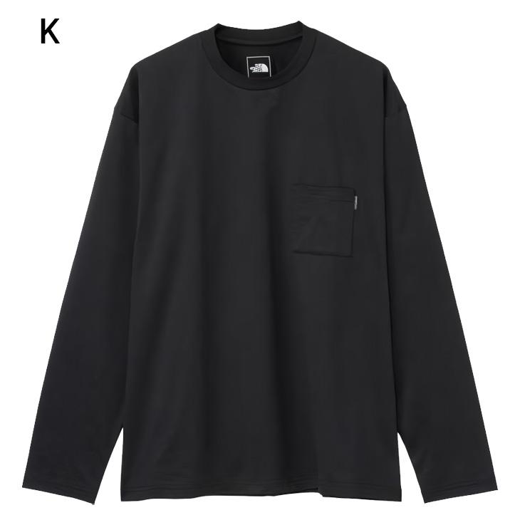 ザ・ノース・フェイス 長袖 Tシャツ 接触冷感 メンズ THE NORTH FACE L/Sエアリーポケットティー 吸汗速乾 ストレッチ性 UVカット 胸ポケット ロンT /NT32630 | THE NORTH FACE | 01