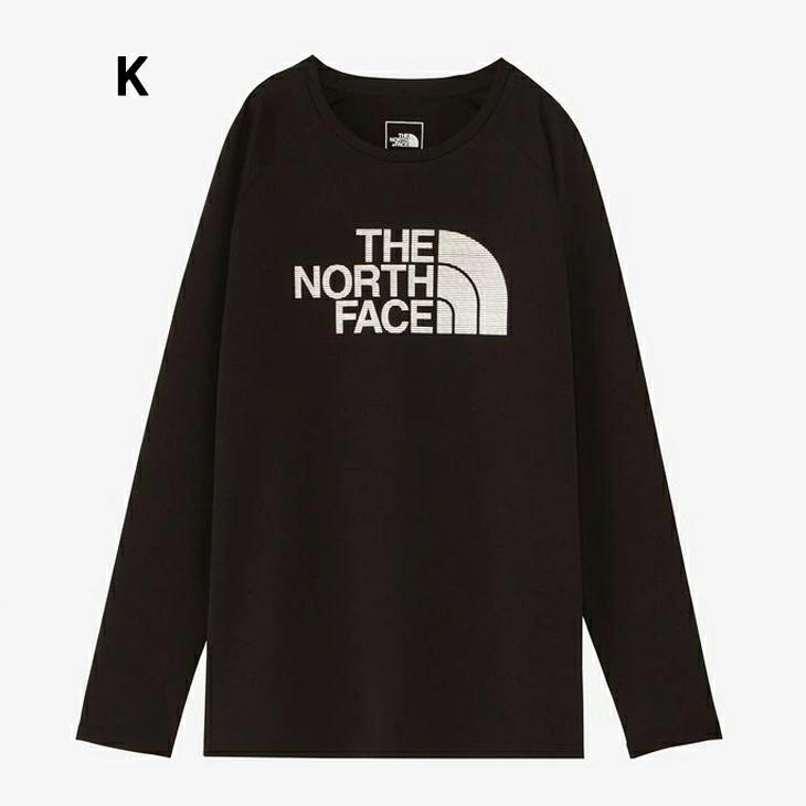 新作 日本未発売 2XL ノースフェイス ロゴ刺繍 ロンT 春夏 薄手 黒 新品 THE NORTH FACE ロゴ刺繍 ステッチ 長袖 ロンT Lサイズ