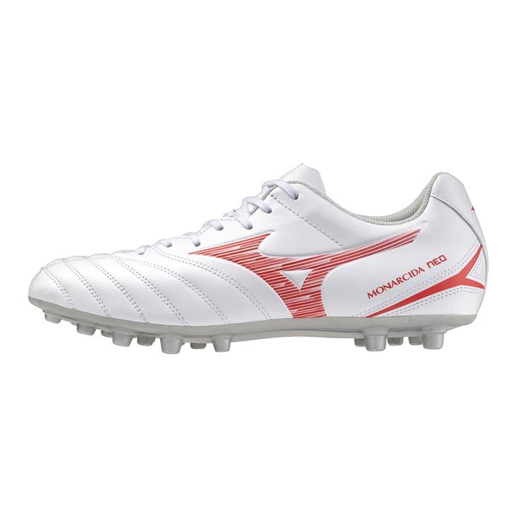 超美品Mizuno サッカーシューズ スパイク ホワイト/レッド MIZUNO（ミズノ） サッカーシューズ スパイク 3E相当 メンズ ユニ