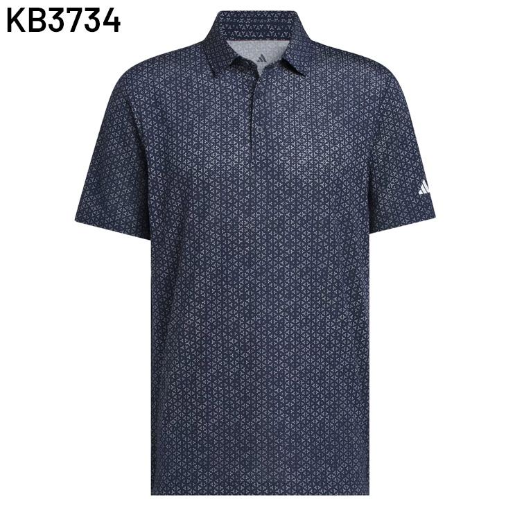テーラーメイドゴルフ アディダス メンズ 半袖 ポロシャツ 総柄 モノグラム ADIDAS GOLF アディダス ポロシャツ 半袖 メンズ ゴルフウェア