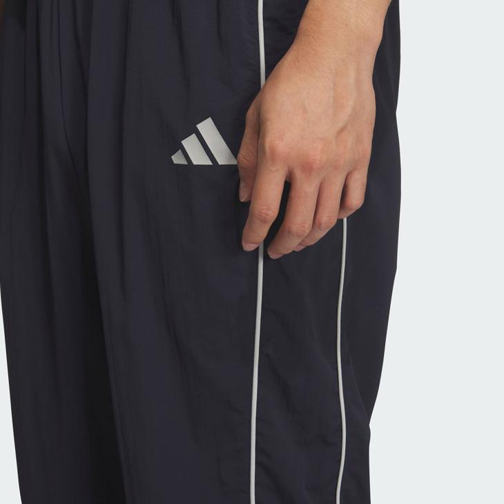 アディダス メンズ ロングパンツ ウィンドブレーカー adidas M VERBIAGE ウーブンパンツ 裏地なし ボトムス 男性 ルーズ ウィンドパンツ スポーティ /P4286の画像