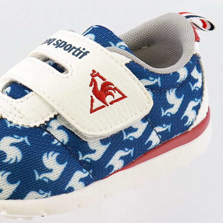 キッズ ベビー スニーカー シューズ 13-18.0cm 子供靴/ルコック le coq sportif モンペリエ IV NY ART F/軽量 総柄 メッシュ 男の子 女の子 靴 /QL5RJC04｜apworld｜06