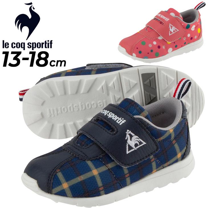 ルコック スニーカー キッズ ベビー シューズ 13-18.0cm 子供靴/le coq sportif モンペリエ 5 ART F/子ども 男の子 女の子 カジュアル ドット柄 /QL5UJC54｜apworld