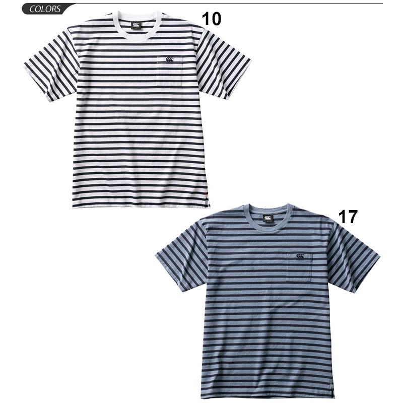Tシャツ 半袖 メンズ カンタベリー Canterbury ストライプ ラガーティー/ポケットT スポーティ カジュアル ウェア/RA30401  APWORLD - 通販 - PayPayモール