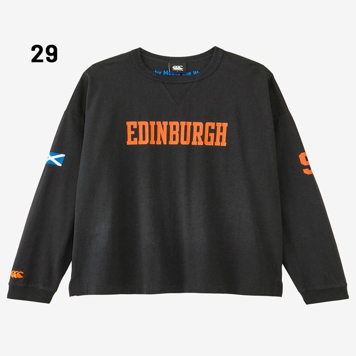 カンタベリー 長袖 Tシャツ メンズ canterbury プリントT ボーダー柄