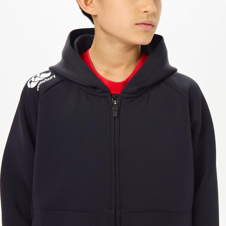 カンタベリー キッズ トレーニングジャケット 130-160cm 子供服 Canterbury ジュニア ダフテックエアーライト ジップフーディ ラグビー /RGJ44534の画像