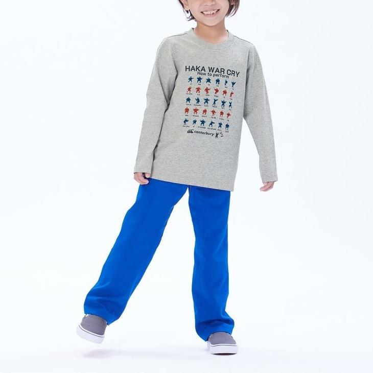 カンタベリー ジュニア 長袖 Tシャツ 子供服 canterbury キッズウェア 150cm 160cm ラグビー プリントT ロンT 子ども こども ハカ /RJ43909J｜apworld｜08