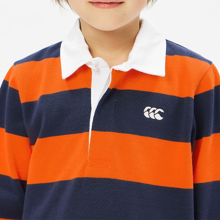 Canterbury ラガーシャツ Mサイズ ボーダー 長袖 オレンジ×ブルー カンタベリー ラガーシャツ 長袖 メンズ ユニセックス
