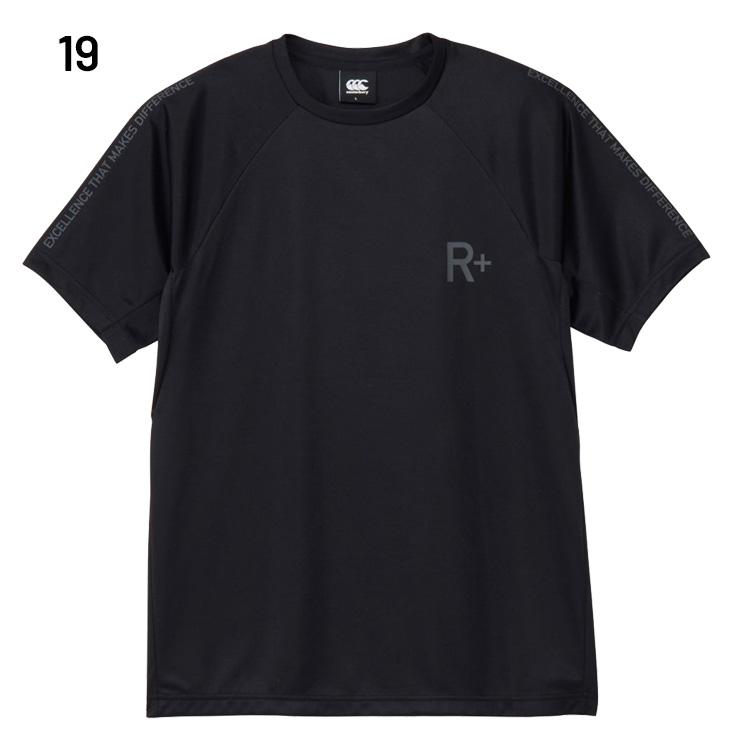 【新品未使用】カンタベリー　R+　ラグビー日本代表 ワークアウトTシャツ　黒　L カンタベリー（Canterbury） 半袖 Tシャツ メンズ アールプラス