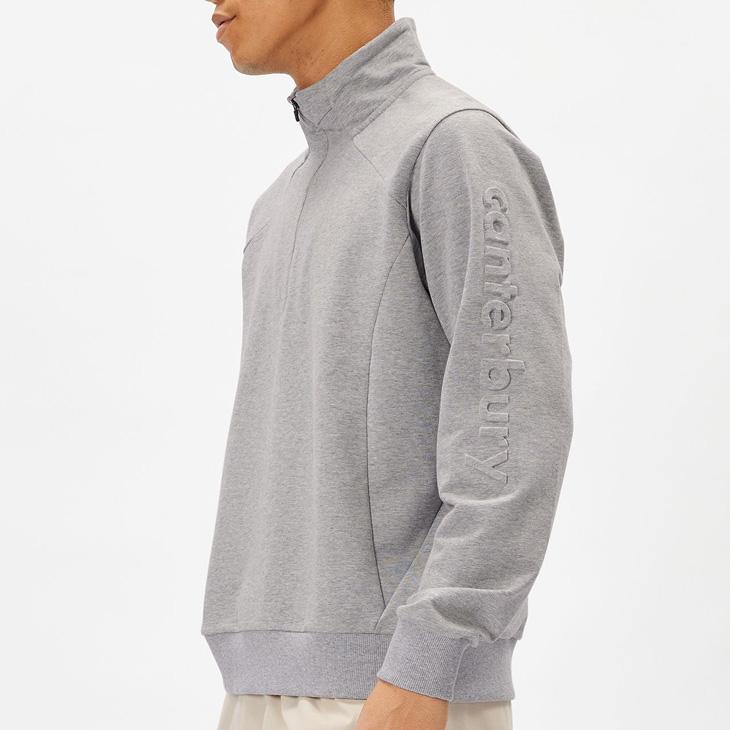 カンタベリー CANTERBURY ハーフジップ ラグラン スウェット L 灰 カンタベリー（Canterbury） スウェット プルオーバー 4L 5L メンズ