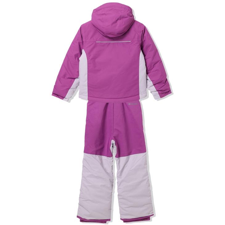 Columbia 子ども用スキーウェア ピンク/パープル Columbia（コロンビア） キッズ スノーウェア 上下セット 110cm 120cm