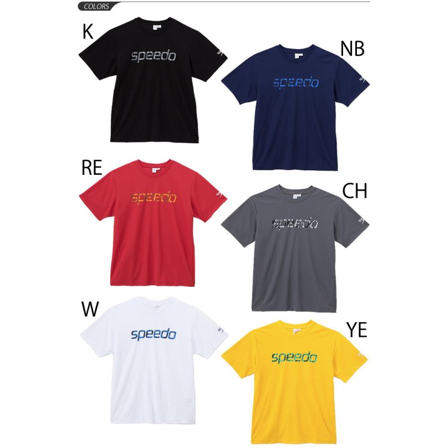 SPEEDO スピード ユニセックス マーク Tシャツ メンズ レディース 半袖 シャツ ロゴ スイム アパレル ウェア トレーニング ジム  チームウェア/SD16T02