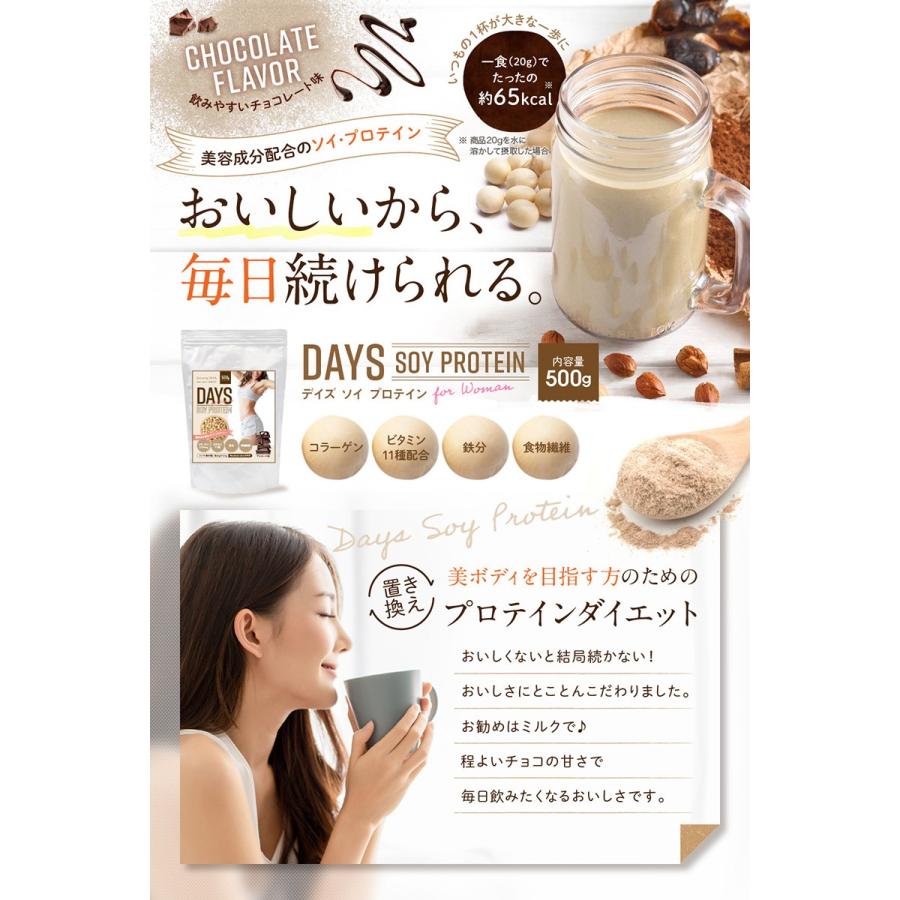 ソイプロテイン 女性 プロテイン 大豆プロテイン 500g Days Soy チョコレート風味 トレーニング Soychoco500g Apworld 通販 Paypayモール
