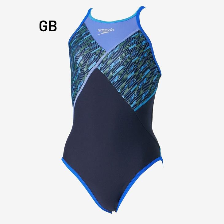 speedo レディース スポーツ用水着 L ブラック/ピンク speedo スピード トレーニング水着 レディース 水泳 競泳 SPEEDO
